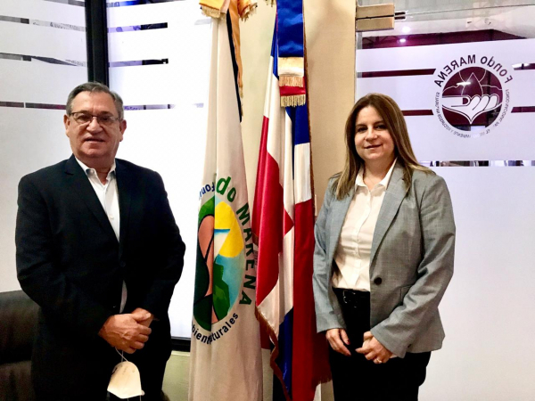 Directora de Fondo MARENA Judith Valdez, recibe la visita del Director Ejecutivo del Plan de Desarrollo de la Provincia Espaillat Don Gabriel Guzmán.